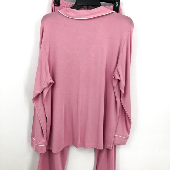 EBERJEY Gisele Long PJ Set Medium Pink Pajamas TENCEL Modal NWT - Picture 6 of 13